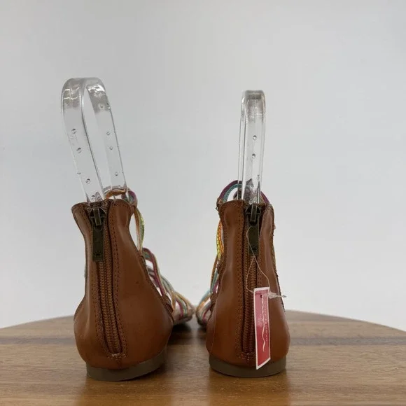 New NWOB Big Kids Girls Nina Marietta Rainbow Metallic Gladiator Sandals Size 6 - Picture 5 of 8